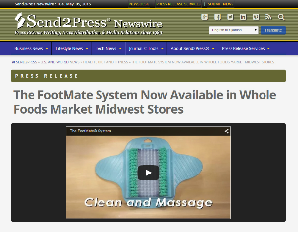 FootMate Now In Whole Foods Market Midwest Stores